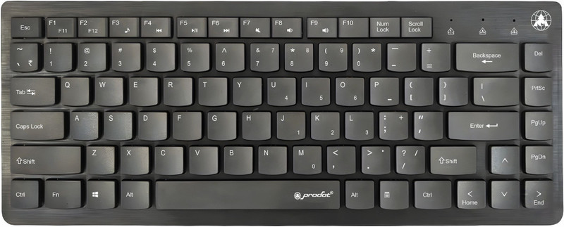 PRODOT Laptop Keypad Size 217m Mini Wired Keyboard Wired USB Handheld Laptop Keyboard Compatible with Desktop, Laptop, Mac(Black)