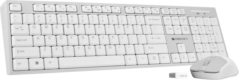 ZEBRONICS Zeb-Companion 116-K Wireless Standard Desktop Keyboard Compatible with Desktop, Laptop(Black)
