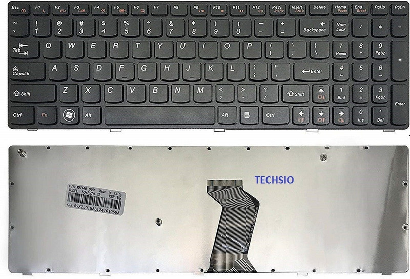 TechSio IdeaPad Z570 V570 B570 B570A B570G B575 V570C Internal Laptop-size Laptop Keyboard Compatible with Laptop(Black)