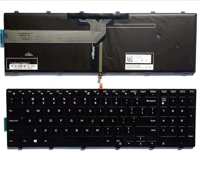 TechSio INSPIRON 15 3000 5000 3541 Backlit Internal Laptop-size Laptop Keyboard Compatible with Desktop, Laptop, Mac(Black)