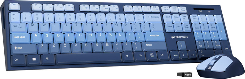 ZEBRONICS Zeb-Companion 301 (Garden) Wireless Standard Desktop Keyboard Compatible with Desktop, iPad, Laptop, Mac, Tablet(Garden)