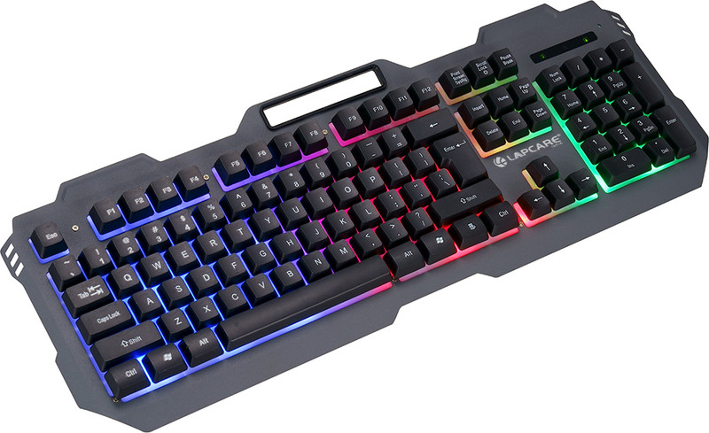 LAPCARE LGK-171 Wired USB Standard Gaming Keyboard Compatible with Desktop, iPad, Laptop, Mac, Tablet(Black)