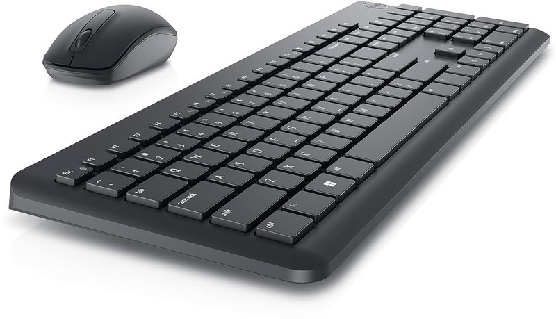DELL KM3322W Keyboard & Mouse Combo, Anti-fade & Spill-resistant Keys Wireless Standard Multi-device Keyboard Compatible with Desktop, Laptop, Mac up to 36 Month Battery Life, 3Y Advance Exchange Warranty(Black)