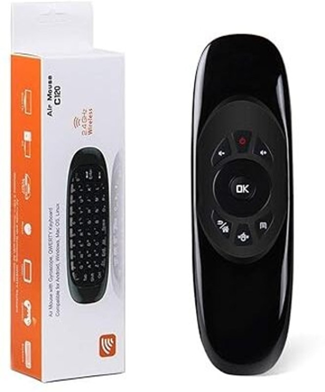 Smart Tech 2.4G Mini Wireless Keyboard i8 With Lithium Battery Handheld For PC Android TV Media Wireless Handheld Multi-device Keyboard Compatible with Desktop, Laptop, Mac(Black)