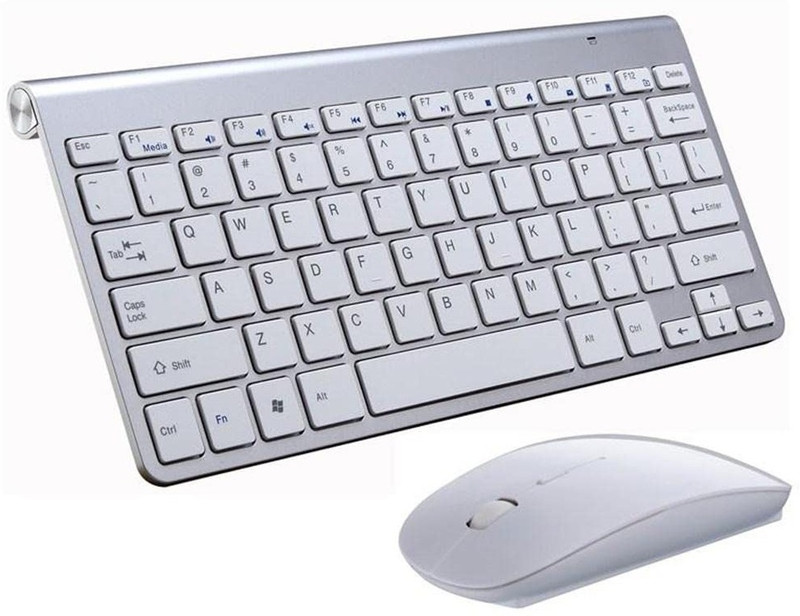 BLAPOXE Wireless Keyboard & Mouse Combo – Slim, Ergonomic, Multi-device (Silver)