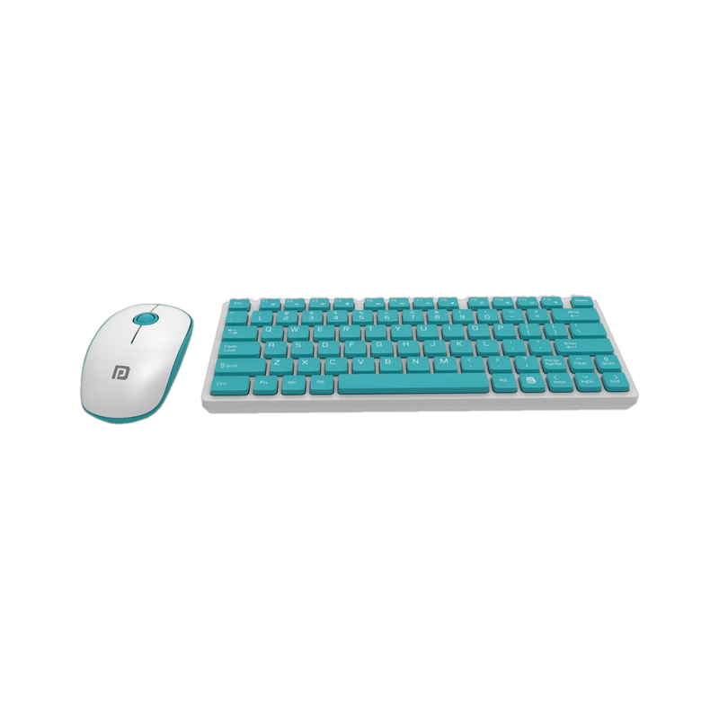 Portronics POR-373 Key2 & Mouse Combo Wireless Laptop-size Laptop Keyboard Compatible with Desktop, Laptop, Mac Compact Light-Weight for PCs, Laptops and Smart TV(White, Green)