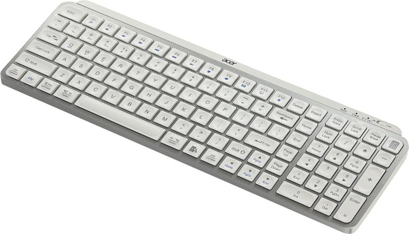 Acer ZC.A01SI.3ZG Wireless Standard Multi-device Keyboard Compatible with Desktop, Laptop, Tablet(Silver)