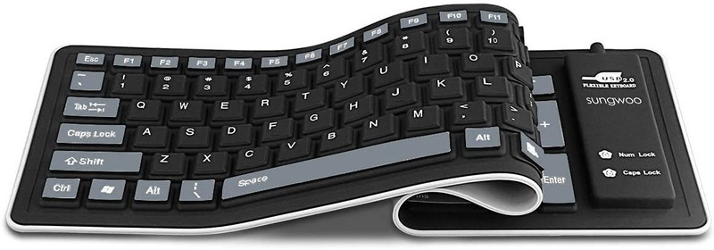 RuhZa Silicone Keyboard, Portable Keyboard Laptop Keyboard Replacement Key