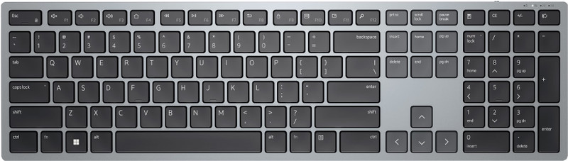 DELL KB740/Compact, Multidevice connectivity with Numeric Keypad Bluetooth Standard Multi-device Keyboard Compatible with Desktop, Laptop, Mac Silent with Scissor Keys and Programmable buttons(Grey)