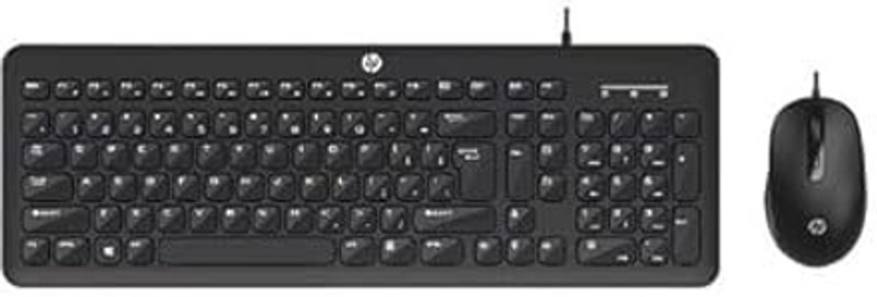 FINGERS Cheesy Combo With Mouse Wired USB Standard Multi-device Keyboard Compatible with Desktop, Laptop, Mac Cheesy Combo(Jet Black)