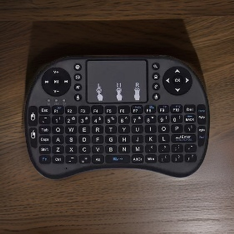 Clairbell B27_Hard key Mini Home Theater Keyboard: Touchpad Included Smart Connector Handheld Multi-device Keyboard Compatible with Desktop, Laptop, Mac(Black)