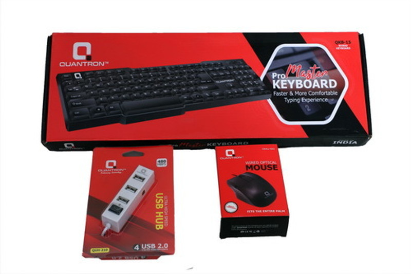 zebion K500 Wired Keyboard+ Swag wired Mouse+Pronto101 Usb hub Wired USB Standard Multi-device Keyboard Compatible with Desktop, Laptop, Mac Easy to Use,Plug and Play,Quick, Comfy Durable body(Black)