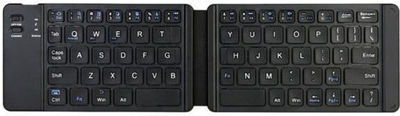 xavion Folding Bluetooth Keyboard Bluetooth Handheld Multi-device Keyboard Compatible with Laptop, iPad, Mac, Tablet(Black)