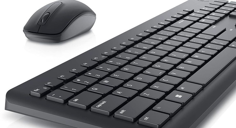 DELL KM3322W Keyboard & Mouse Combo, Anti-fade & Spill-resistant Keys_001 Wireless Standard Multi-device Keyboard Compatible with Laptop, Mac(Black)