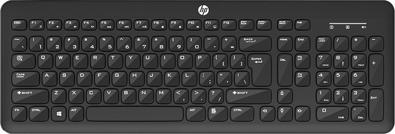 HP K100/7J4G1AA Wired USB Standard Multi-device Keyboard Compatible with Desktop, Laptop, Mac Quick, Comfy and Accurate, USB Plug & Play Setup with LED Indicators(Black)