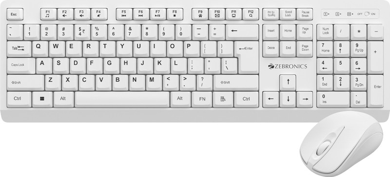 ZEBRONICS Zeb-Companion 302 (Dark Blue) Wireless Standard Desktop Keyboard Compatible with Desktop, iPad, Laptop, Mac, Tablet(Dark Blue)