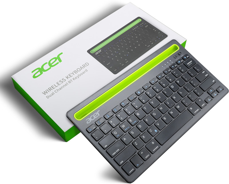 Acer ZC.A01SI.18K Bluetooth Laptop-size Multi-device Keyboard Compatible with Desktop, Laptop, Tablet(Black)
