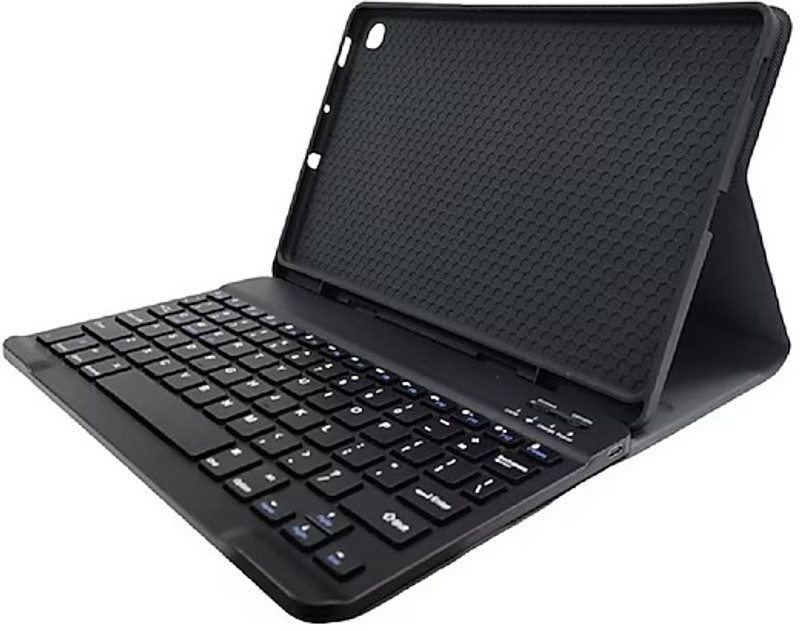 microware Wireless Bluetooth Keyboard for Sam-sung Galaxy tab S6 Lite 10.4'' SM-P610/P615 Bluetooth Handheld Tablet Keyboard Compatible with Desktop, Laptop, Mac(Black)