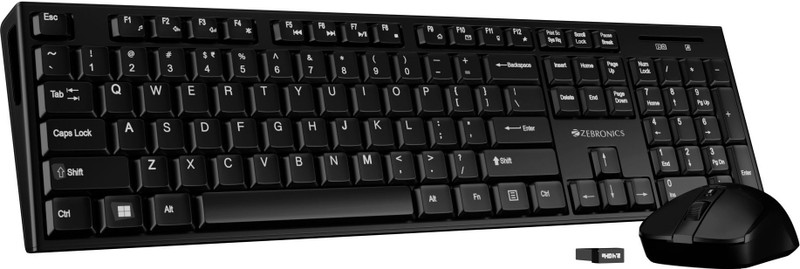 ZEBRONICS Zeb-Companion 304 (Black) Wireless Standard Laptop Keyboard Compatible with Laptop(Black)