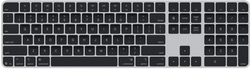 Apple Magic Keyboard with Touch ID and Numeric Keypad for Mac models with Apple silicon - US English MXK83HN/A Bluetooth, Wireless Laptop Keyboard(Black)
