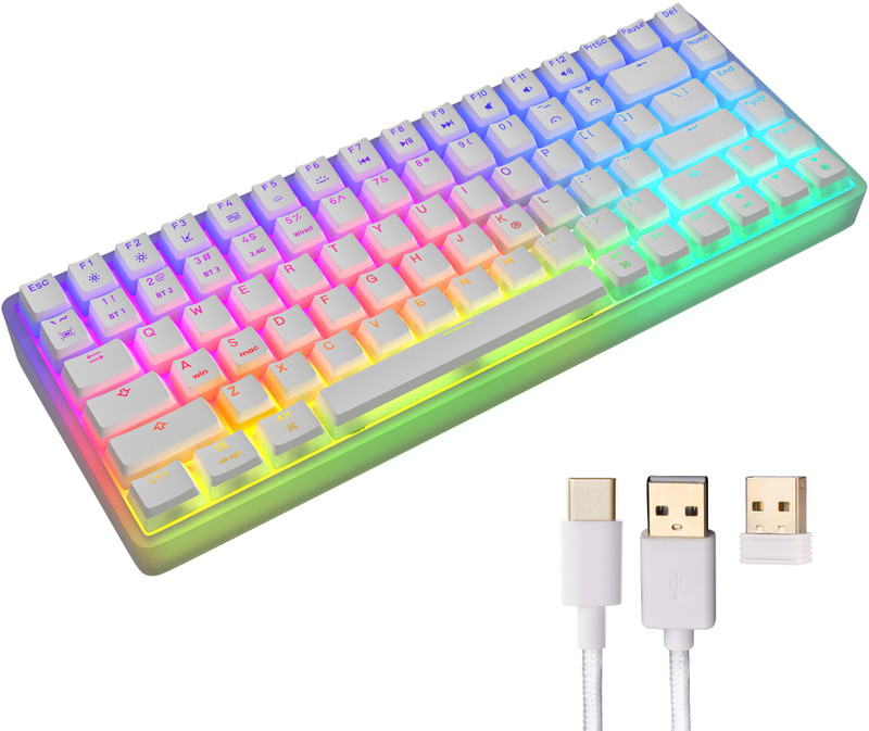ZEBRONICS Zeb-Max Ninja 200 Wired USB Standard Gaming Keyboard Compatible with Desktop, Laptop(White)
