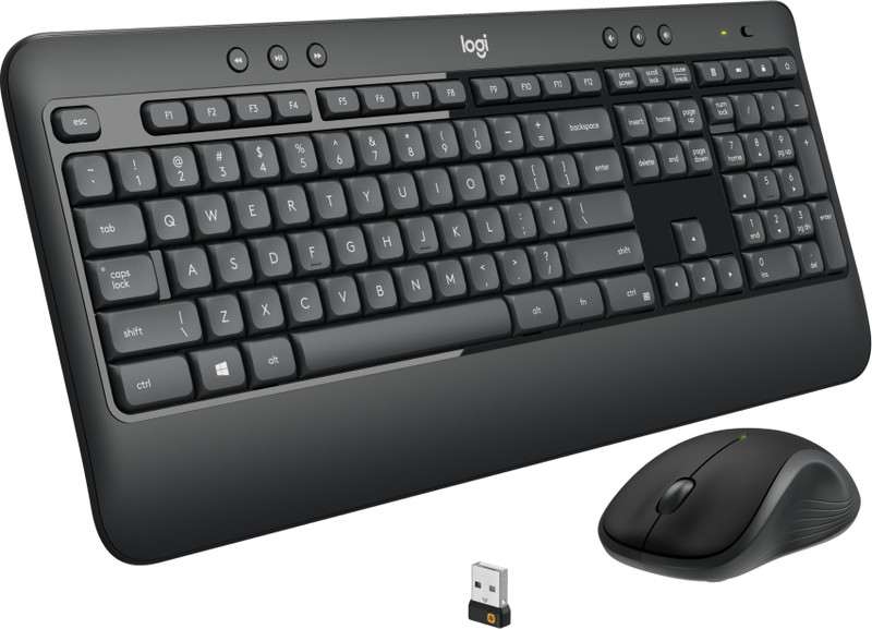 Logitech MK540 Mouse & Keyboard Combo / HotKeys, 3-Year Battery Life Wireless Standard Multi-device Keyboard Compatible with Desktop, Laptop, Mac multimedia_keys,MK540 Mouse & Keyboard Combo / HotKeys, 3-Year Battery Life(Black)