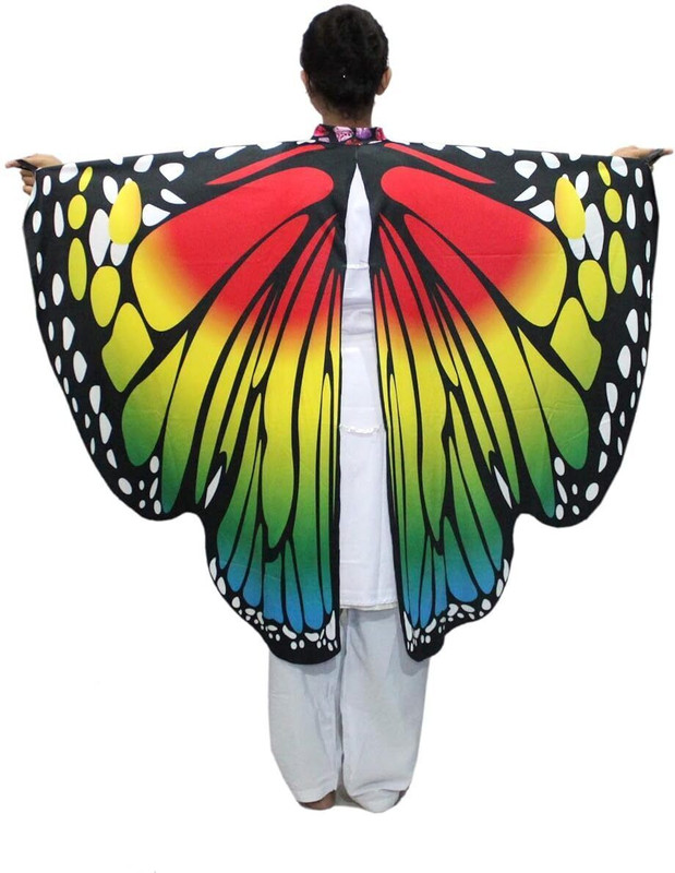 KAKU FANCY DRESSES IRIS Belly Dance Wings/Butterfly Fabric Wings /Egypt Dancing Wings - Large Size Kids Costume Wear