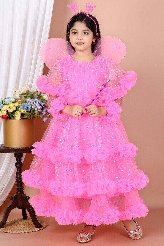 GAFFAR STORES Fairy Dress Kids Costume Wear