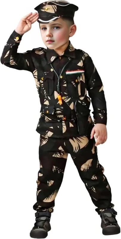 HB Collection INDIAN MILITARY INDIAN ARMY Kids Costume Wear