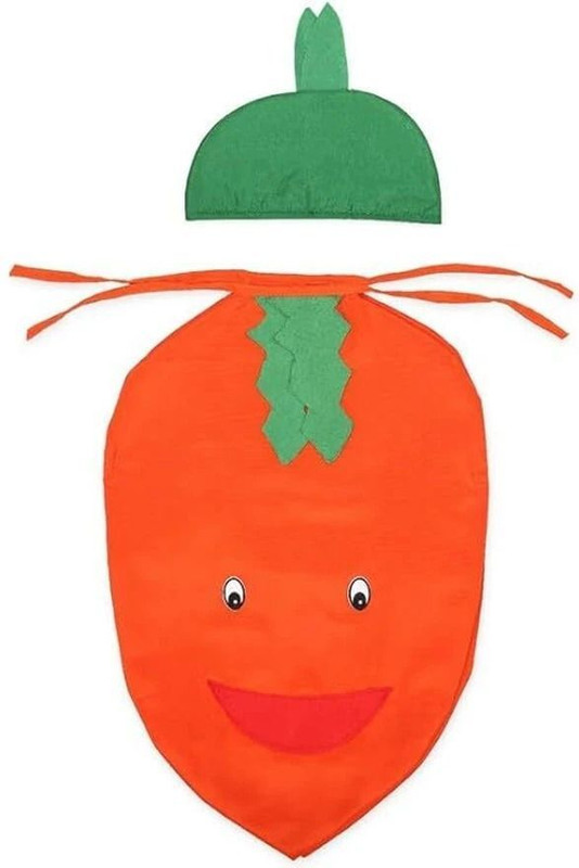 Nic Kids Carrot Fancy Dress Costumes Cutout With Cap Kids Costume Wear