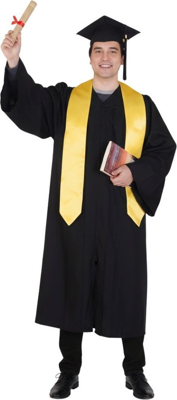 Aavashyak Adult Graduation Gown with Cap and Sash For Men & Women 18 To 21 Years Kids Costume Wear