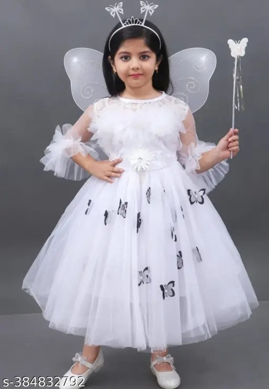 VILLATA FASHION CUTE ANGEL FROCK FOR GIRLS Kids Costume Wear