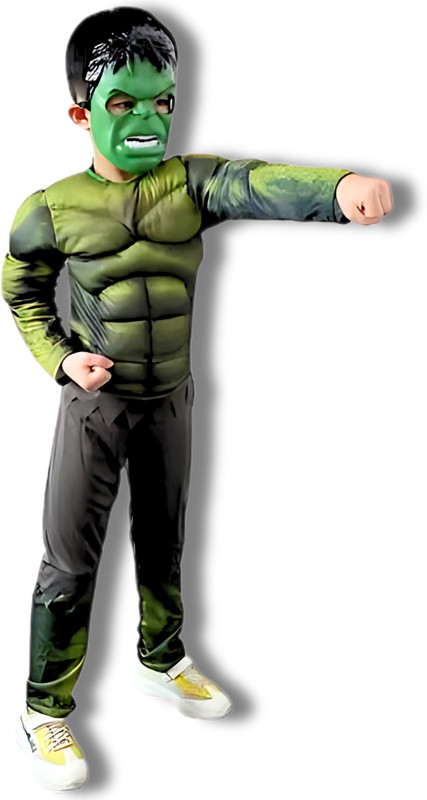 FDF HULK WITH PLASTIC MASK-J Kids Costume Wear