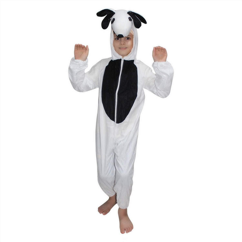KAKU FANCY DRESSES Sheep Dress for Boys & Girls, Domestic Farm Animal Costume -White, 5-6 Yrs Kids Costume Wear
