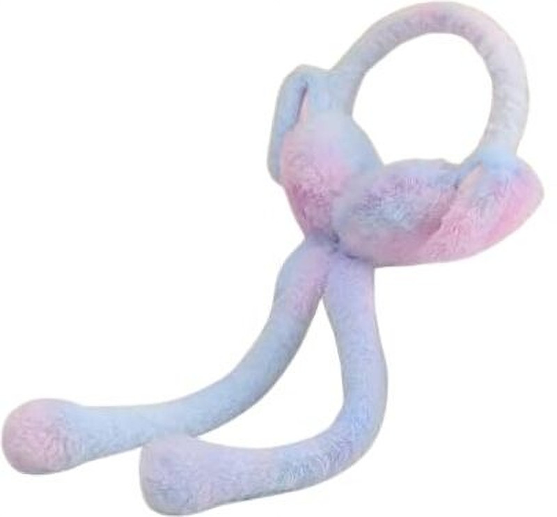 ZIRAK Soft Plush Winter Earmuffs with Long Scarf for Girls and Women Ear Muff(Pack of 1)