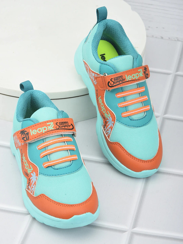 LIBERTY Boys & Girls Velcro Walking Shoes(Green, 7.5-8 Years)