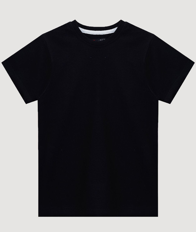 Dechado Boys Solid Pure Cotton Regular T Shirt(Black, Pack of 1)