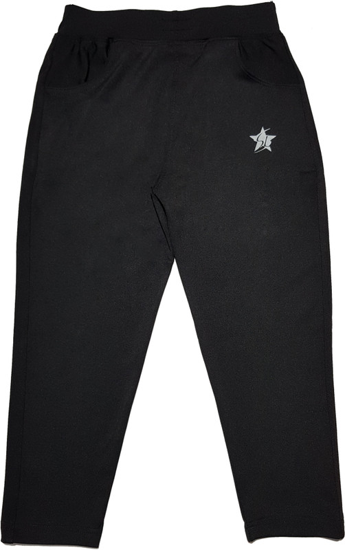 Star Lath Track Pant For Boys(Black, Pack of 1)