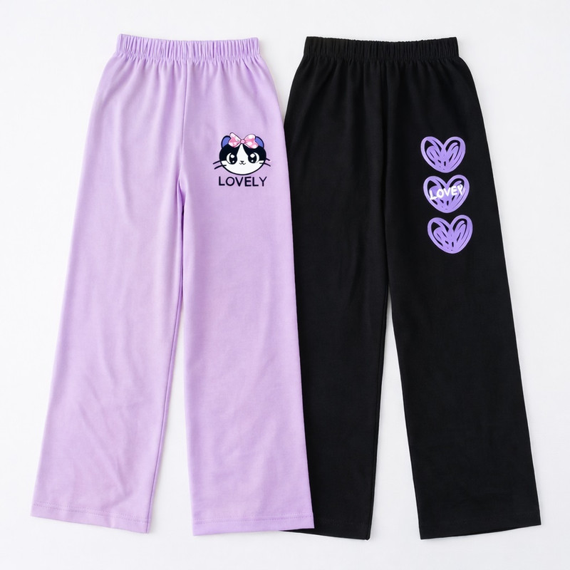 NAUGHTY MEN Track Pant For Girls(Multicolor, Pack of 2)