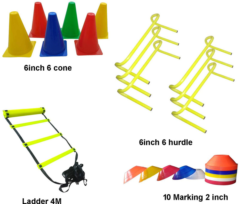 YMD 6inch 6 hurdle ladd 10 marking 6inch 10 cone Football Kit