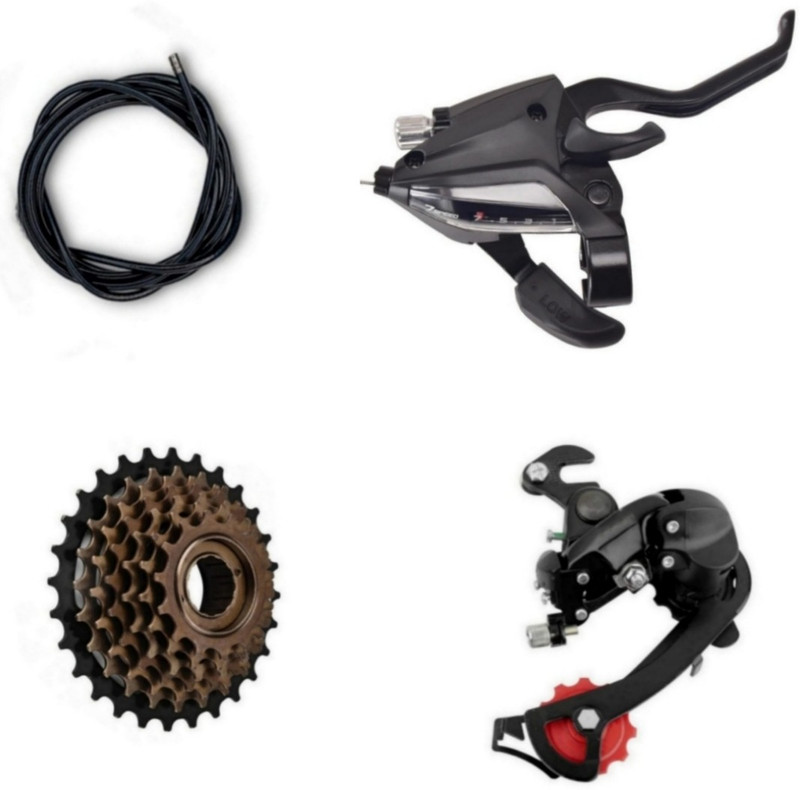 Xezon Bicycle Cycle 7 Speed Gear Set New Upgraded Bicycle 7 Speed Gear Set Durable Cycling Kit