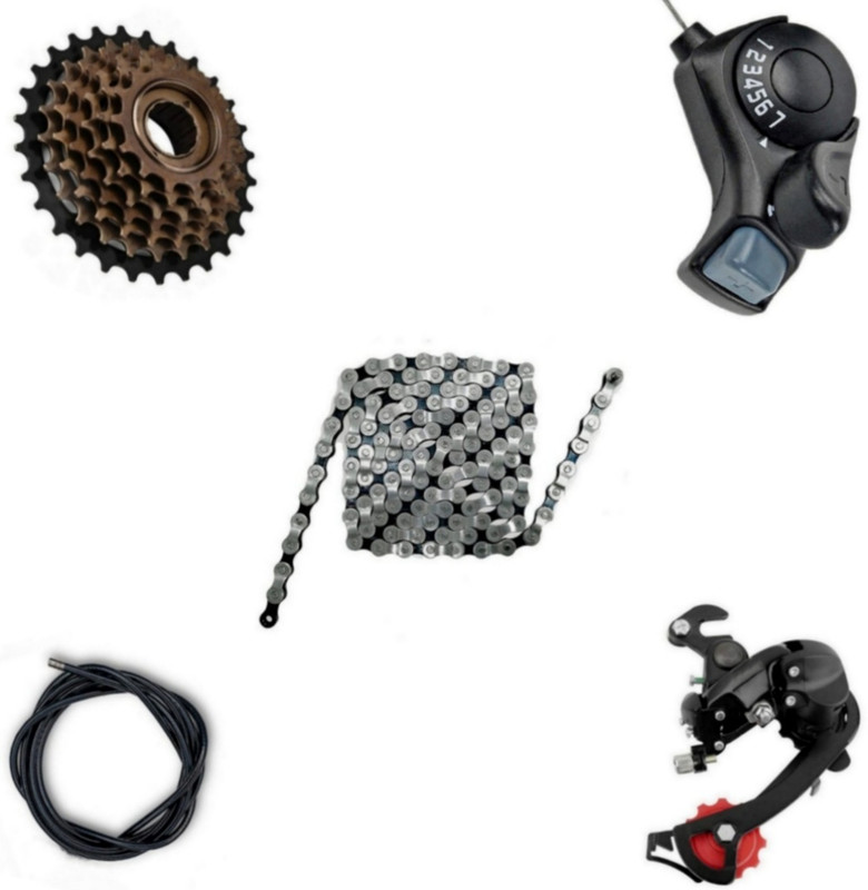 Xezon Bicycle Fast Speed 7 Speed Gear Set Derailleur Freewheel Chain Shifter Durable Cycling Kit