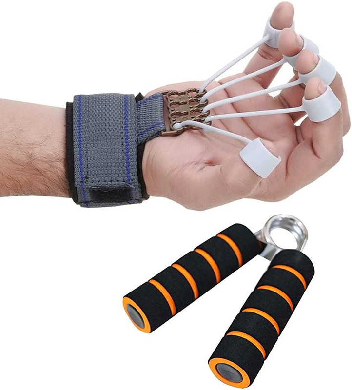 Pheonix Sports & Fitness Finger Gripper Strength Trainer with Foam Hand Gripper Fitness Accessory Kit Kit