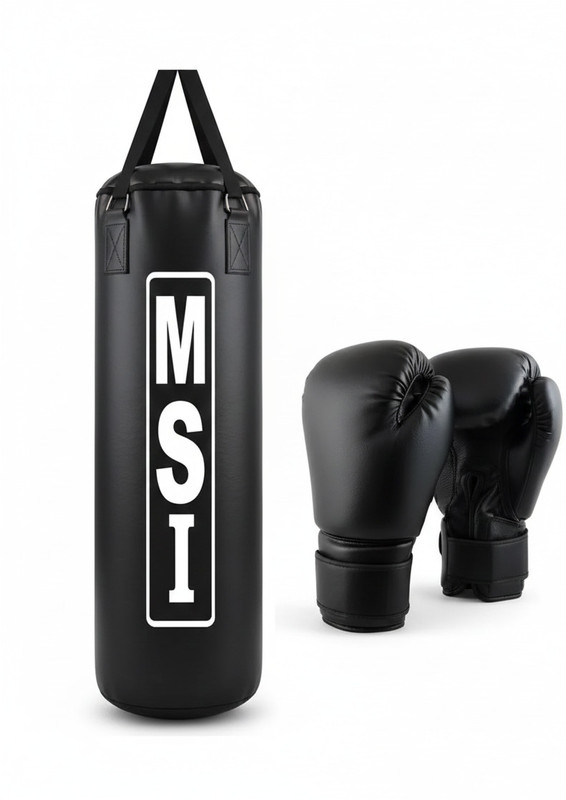 Monika Sports 3 feet Unfilled Punching With Pair of Boxing Gloves Boxing Kit