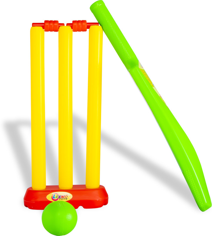 MIRTONICS Plastic Cricket Set – Bat, Ball & Stumps Outdoor Cricket Kit