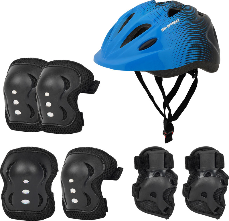 SHIFTER Skating Kit For Kids Adjustable Helmet Knee Palm Elbow Protection 4-16 Years Skating Kit