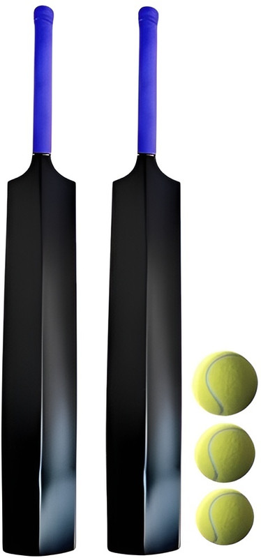 CLOVERBYTE Neon PVC Plactic 5 No. Bat Combo with Cricket Tennis Ball Cricket Kit
