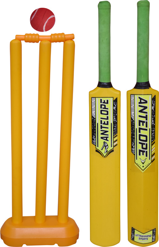 UK SPORTS UK Kids wood Cricket Kit For 6-8 Years Kids (1 Bat Size 3, Wicket 24'', 1 Ball) Cricket Kit