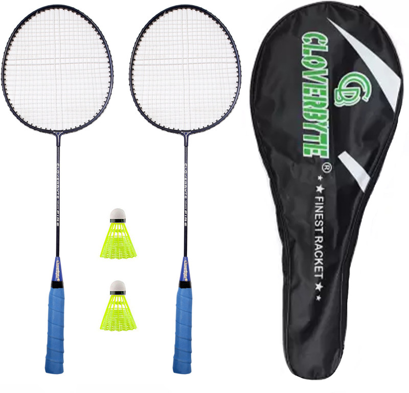 CLOVERBYTE Double Shaft Badminton Set (2 Rackets, Badminton Bag And Pack of 3 Shuttlecock) Badminton Kit