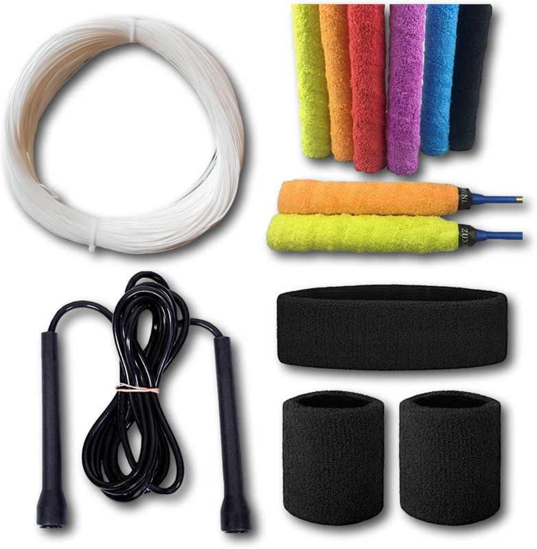Sterling Badminton Accessories-String,Towel Grip, Skipping Rope, Headband, Wristband as a Badminton Kit
